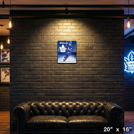 Auston Matthews 16" x 20" Canvas Maple Leafs 20" x 16"